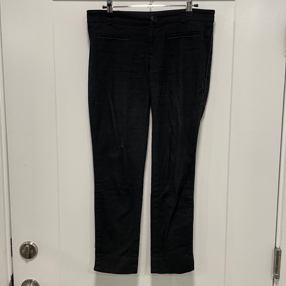 Cartonnier Anthropologie Black Corduroy Slim Trousers Pants Size 2 RN 66170